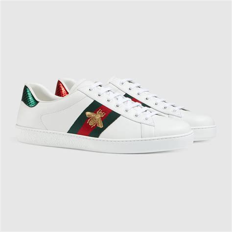 gucci mens ace embroidered sneakers